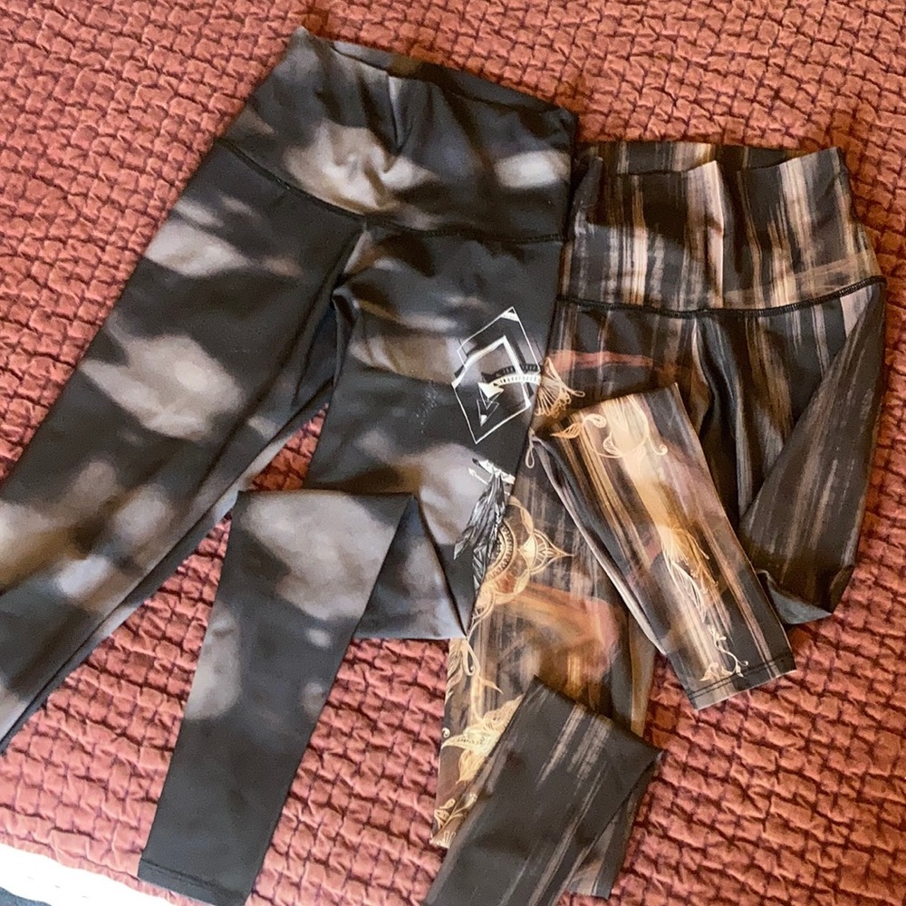 Two pairs of ONZIE leggings